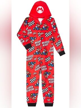 Nintendo Red Mario Kart Kids Onesie Pajama Set